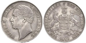 1 Талер Королівство Вюртемберг Срібло William I of Württemberg