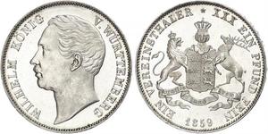 1 Талер Королівство Вюртемберг Срібло William I of Württemberg