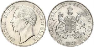 1 Талер Королівство Вюртемберг Срібло William I of Württemberg