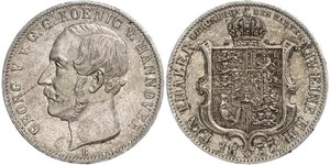 1 Талер Королівство Ганновер (1814 - 1866) Срібло Георг V (король Ганновера) (1819 - 1878)