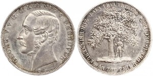 1 Талер Королівство Ганновер (1814 - 1866) Срібло Георг V (король Ганновера) (1819 - 1878)