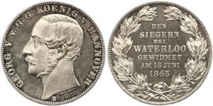 1 Талер Королівство Ганновер (1814 - 1866) Срібло Георг V (король Ганновера) (1819 - 1878)