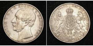 1 Талер Королівство Ганновер (1814 - 1866) Срібло Георг V (король Ганновера) (1819 - 1878)