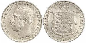 1 Талер Королівство Ганновер (1814 - 1866) Срібло Георг V (король Ганновера) (1819 - 1878)