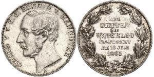 1 Талер Королівство Ганновер (1814 - 1866) Срібло Георг V (король Ганновера) (1819 - 1878)