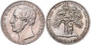 1 Талер Королівство Ганновер (1814 - 1866) Срібло Георг V (король Ганновера) (1819 - 1878)