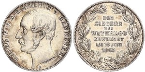 1 Талер Королівство Ганновер (1814 - 1866) Срібло Георг V (король Ганновера) (1819 - 1878)