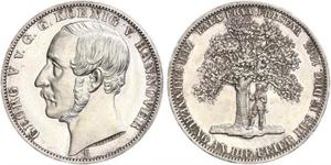 1 Талер Королівство Ганновер (1814 - 1866) Срібло Георг V (король Ганновера) (1819 - 1878)
