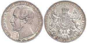 1 Талер Королівство Ганновер (1814 - 1866) Срібло Георг V (король Ганновера) (1819 - 1878)