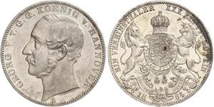 1 Талер Королівство Ганновер (1814 - 1866) Срібло Георг V (король Ганновера) (1819 - 1878)