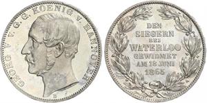 1 Талер Королівство Ганновер (1814 - 1866) Срібло Георг V (король Ганновера) (1819 - 1878)