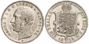 1 Талер Королівство Ганновер (1814 - 1866) Срібло Георг V (король Ганновера) (1819 - 1878)