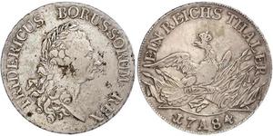 1 Талер Королівство Пруссія (1701-1918) Срібло Фрідріх II (король Пруссії) (1712 – 1786)