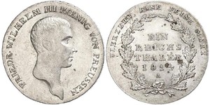 1 Талер Королівство Пруссія (1701-1918) Срібло Фрідрих Вільгельм III, король Пруссії  (1770 -1840)