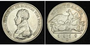 1 Талер Королівство Пруссія (1701-1918) Срібло Фрідрих Вільгельм III, король Пруссії  (1770 -1840)