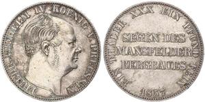 1 Талер Королівство Пруссія (1701-1918) Срібло Фрідріх Вільгельм IV (1795 - 1861)