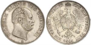 1 Талер Королівство Пруссія (1701-1918) Срібло Wilhelm I, German Emperor (1797-1888)
