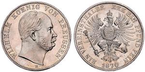 1 Талер Королівство Пруссія (1701-1918) Срібло Wilhelm I, German Emperor (1797-1888)