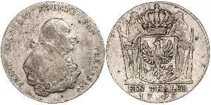 1 Талер Королівство Пруссія (1701-1918) Срібло Фрідріх-Вільгельм II