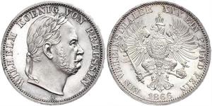 1 Талер Королівство Пруссія (1701-1918) Срібло Wilhelm I, German Emperor (1797-1888)