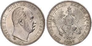1 Талер Королівство Пруссія (1701-1918) Срібло Wilhelm I, German Emperor (1797-1888)