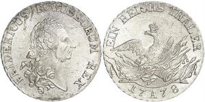1 Талер Королівство Пруссія (1701-1918) Срібло Фрідріх II (король Пруссії) (1712 – 1786)