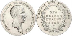 1 Талер Королівство Пруссія (1701-1918) Срібло Фрідрих Вільгельм III, король Пруссії  (1770 -1840)