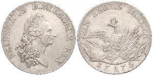 1 Талер Королівство Пруссія (1701-1918) Срібло Фрідріх II (король Пруссії) (1712 – 1786)