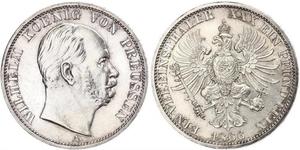 1 Талер Королівство Пруссія (1701-1918) Срібло Wilhelm I, German Emperor (1797-1888)