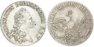 1 Талер Королівство Пруссія (1701-1918) Срібло Фрідріх II (король Пруссії) (1712 – 1786)