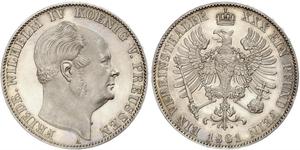 1 Талер Королівство Пруссія (1701-1918) Срібло Фрідріх Вільгельм IV (1795 - 1861)