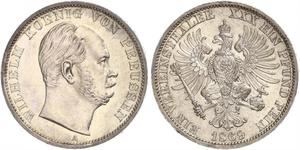 1 Талер Королівство Пруссія (1701-1918) Срібло Wilhelm I, German Emperor (1797-1888)