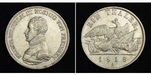 1 Талер Королівство Пруссія (1701-1918) Срібло Фрідрих Вільгельм III, король Пруссії  (1770 -1840)