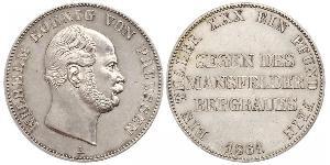 1 Талер Королівство Пруссія (1701-1918) Срібло Wilhelm I, German Emperor (1797-1888)