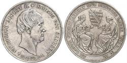 1 Талер Королівство Саксонія (1806 - 1918) Срібло Фрідріх Август II (король Саксонії)