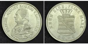 1 Талер Королівство Саксонія (1806 - 1918) Срібло Фрідріх Август І Саксонський