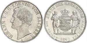1 Талер Королівство Саксонія (1806 - 1918) Срібло John of Saxony