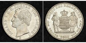 1 Талер Королівство Саксонія (1806 - 1918) Срібло John of Saxony