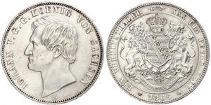1 Талер Королівство Саксонія (1806 - 1918) Срібло John of Saxony