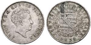 1 Талер Королівство Саксонія (1806 - 1918) Срібло 