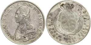 1 Талер Королівство Саксонія (1806 - 1918) Срібло Фрідріх Август І Саксонський