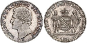 1 Талер Королівство Саксонія (1806 - 1918) Срібло John of Saxony