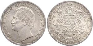 1 Талер Королівство Саксонія (1806 - 1918) Срібло John of Saxony