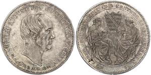 1 Талер Королівство Саксонія (1806 - 1918) Срібло Фрідріх Август II (король Саксонії)