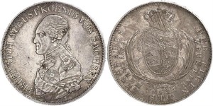 1 Талер Королівство Саксонія (1806 - 1918) Срібло Фрідріх Август І Саксонський