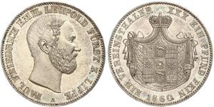 1 Талер Липпе-Детмольд (1123 - 1918) Срібло Leopold III, Prince of Lippe