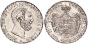 1 Талер Липпе-Детмольд (1123 - 1918) Срібло Leopold III, Prince of Lippe