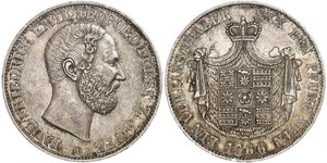 1 Талер Липпе-Детмольд (1123 - 1918) Срібло Leopold III, Prince of Lippe