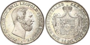 1 Талер Липпе-Детмольд (1123 - 1918) Срібло Leopold III, Prince of Lippe