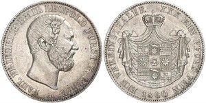 1 Талер Липпе-Детмольд (1123 - 1918) Срібло Leopold III, Prince of Lippe